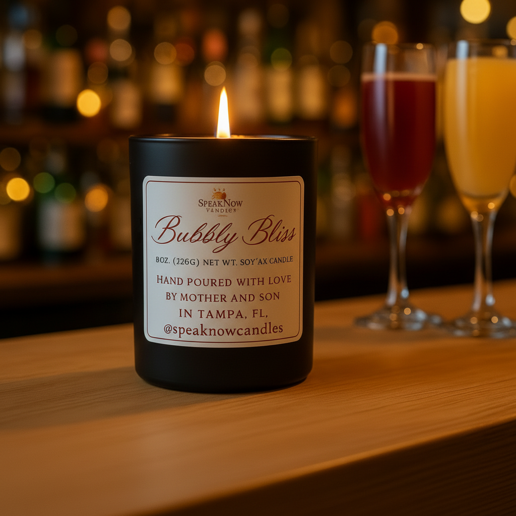 Bubbly Bliss Candle - Sparkling Celebration Vibes | 8oz Soy Wax
