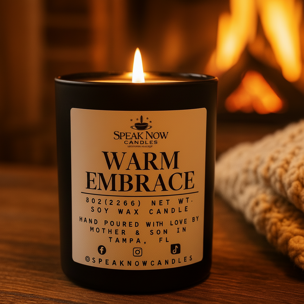 Warm Embrace Candle - Cozy Fall Comfort | 8oz Soy Wax
