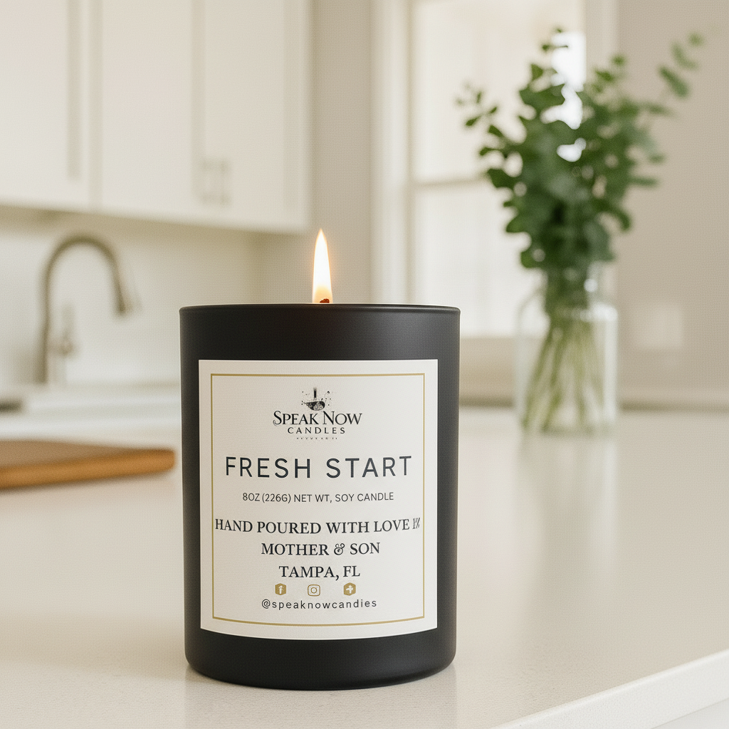 Fresh Start Candle - Clean Home Scent| 8oz Soy Wax