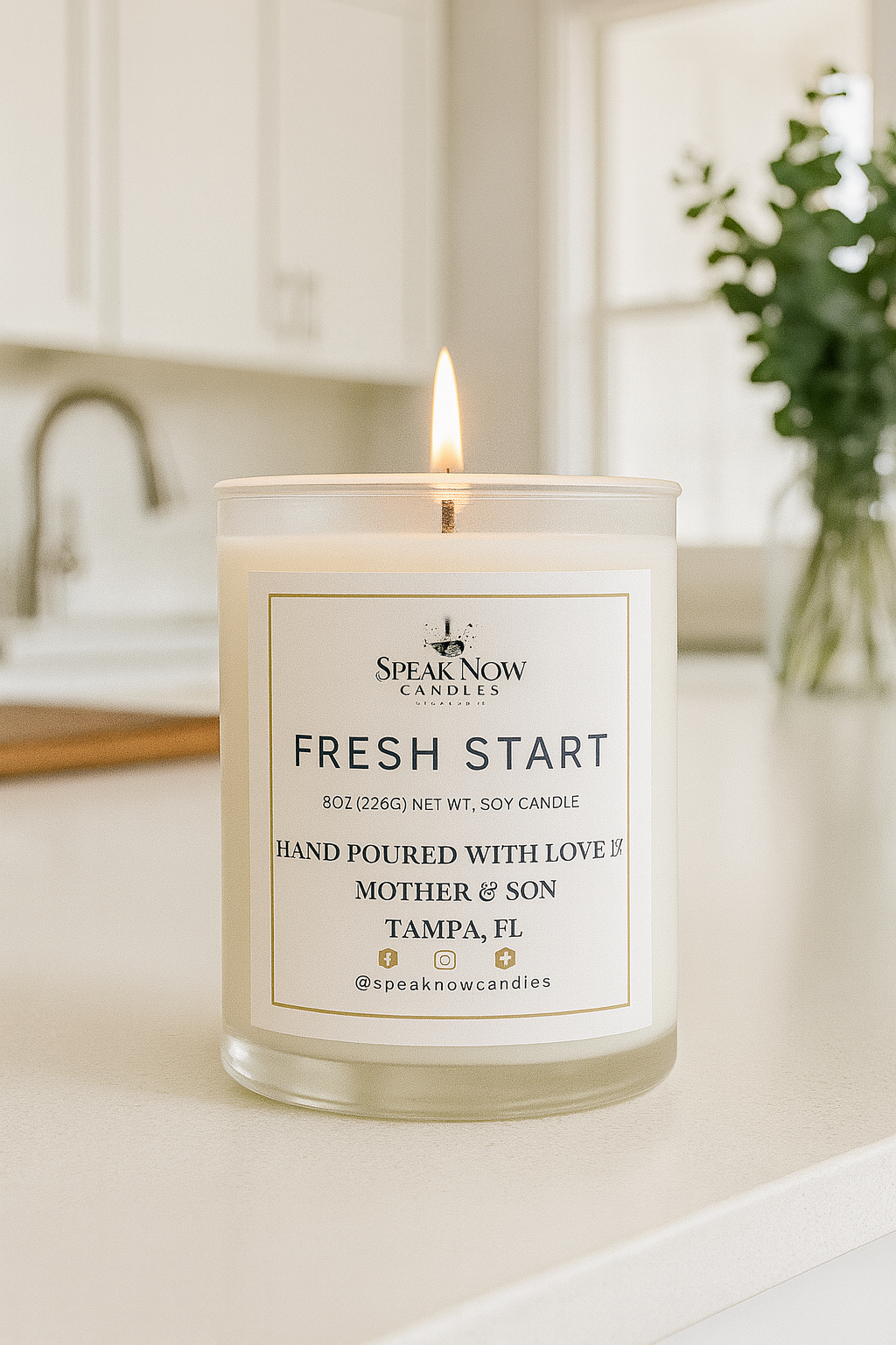 Fresh Start Candle - Clean Home Scent| 8oz Soy Wax